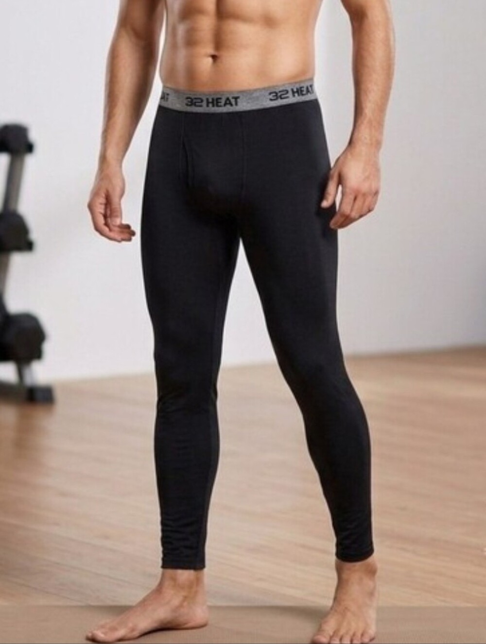 32 Degrees Men’s Black Thermal Base Layer Leggings Size Menium Long Johns